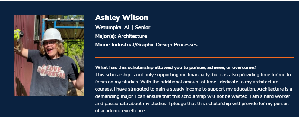 AIA  Scholarship Recipient