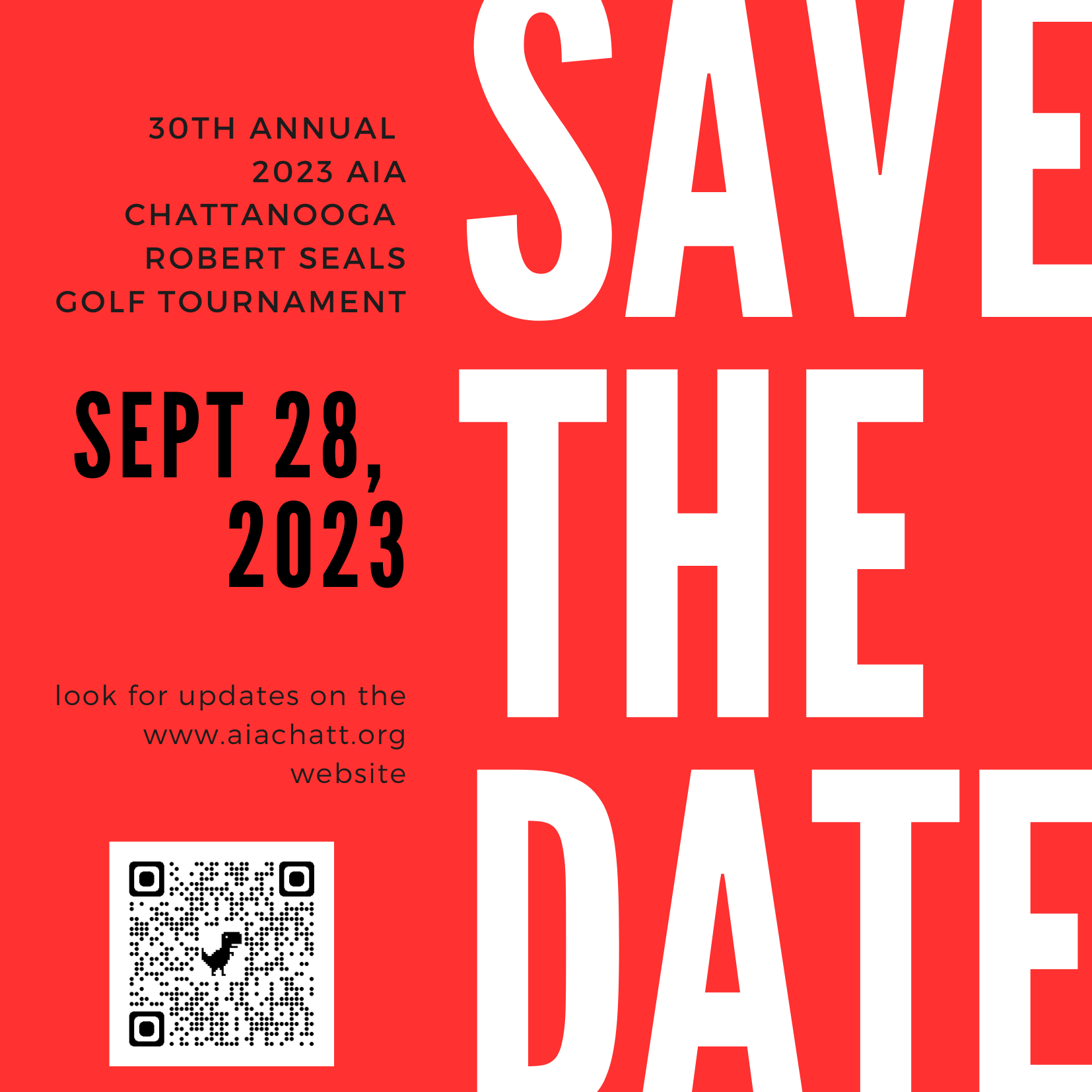 Save The Date! 30th Annual Robert Seals Golf Tournament