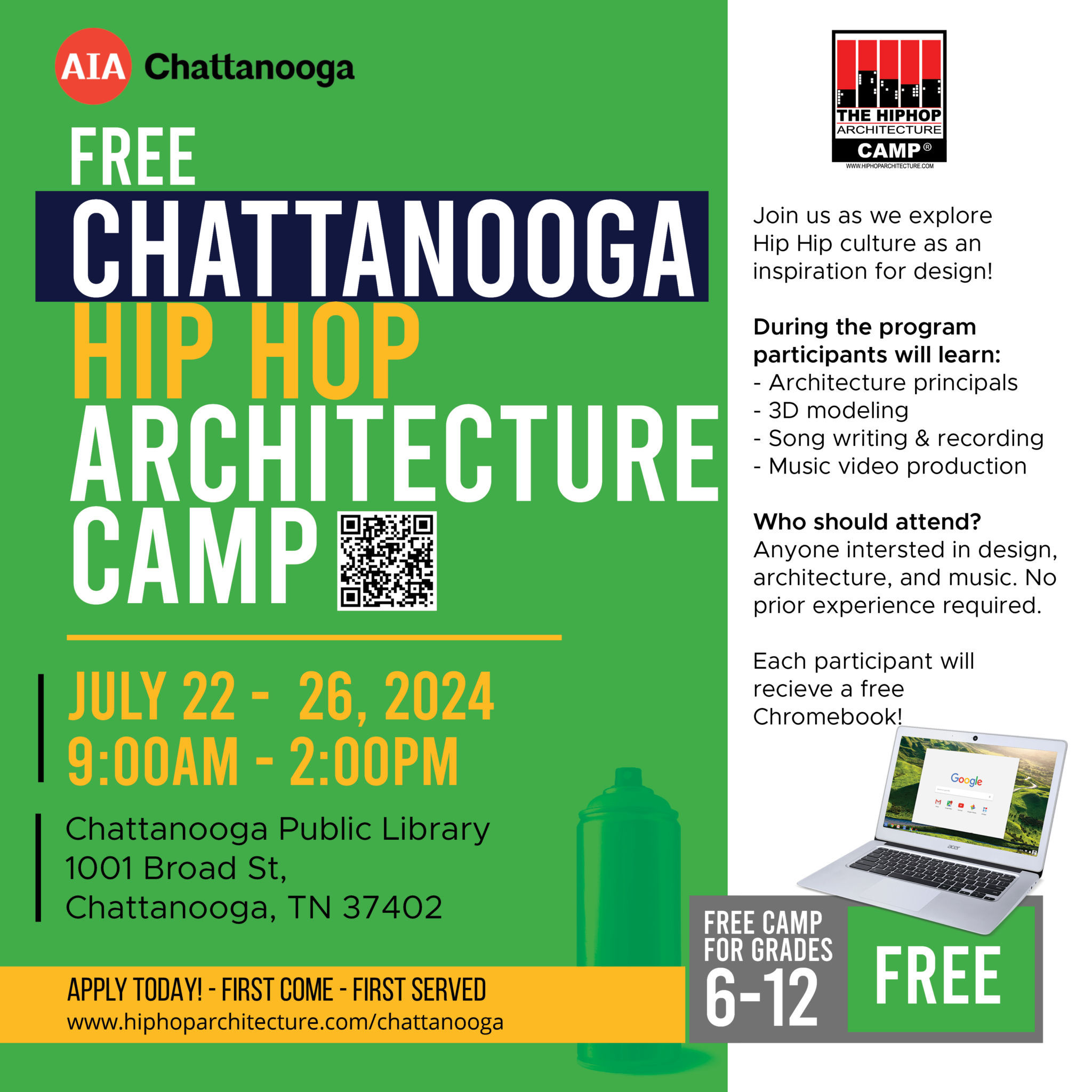AIA HIP HOP Architecture Camp. Student and Volunteer registration is open!